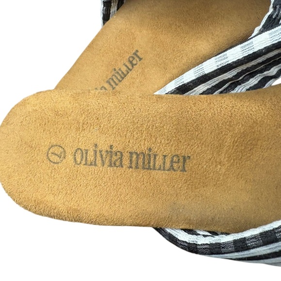 Olivia Miller Women's Cross Strap Espadrille Flatform Slide On 2 Inch Sandals 7 - Picture 3 of 7